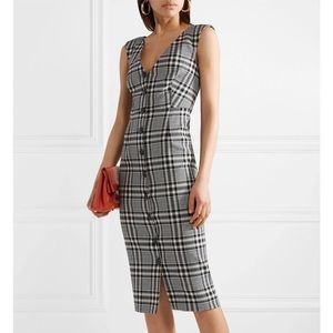 Veronica Beard Lark plaid midi dress size 2